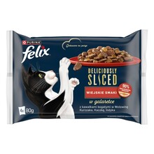 Märgtoit kassipoegadele Purina Felix Deliciously Sliced, 4x80 g