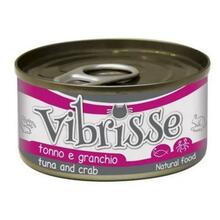 Kasside märgtoit VIBRISSE tuunikala ja krabiga, 12 x 70 g