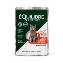 Märgtoit steriliseeritud kassidele Equilibre & Instinct Ster Volaille (linnuliha), 85 g