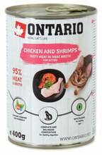 Konserv Ontario Cat Kitten kanaga ja krevettidega, 400 g