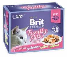Märgtoit kassipoegadele Brit Care Cat Delicate Pouch Fillets in Jelly Family Plate, 12 x 85 g