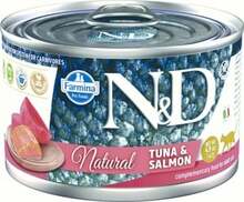 Märgtoit kassipoegadele Farmina N&D Natural Tuna & Salmon, 140 g
