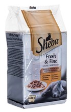 Märgtoit kassipoegadele Sheba Fresh & Fine Mini Poultry Dishes in Sauce, 6x50g