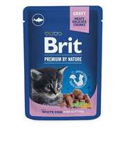 Märgtoit kassipoegadele Brit Premium White Fish Kitten, 24 x 100 g