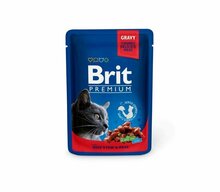 Konserv kassidele Brit Premium veiselihaga ja hernestega, 100 g
