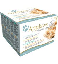 Konservide komplekt kassidele Applaws Chicken and Fish, 12 x 70 g