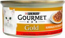 Märgtoit kassidele Gourmet Gold Sauce Delight veiselihaga, 85 g