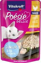 Märgtoit kassipoegadele Vitakraft Poesie Delice Junior kanaga, 85 g