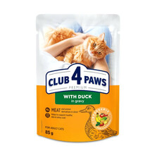 Märgtoit kassipoegadele Club 4 Paws Premium guljašš pardilihaga kastmes, 85 g