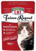 Kassikonserv Perfecto Feines Ragout veiseliha ja kalkuniga, 100 g