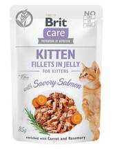 Märgtoit kassipoegadele Brit Care Kitten Fillets in Jelly with Savory Salmon, 85 g