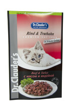 Märgtoit kassidele DR. CLAUDER'S Beef&Turkey in Aspic, 100 g