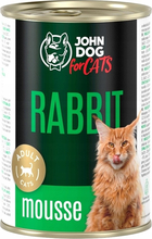 Märgtoit kassipoegadele John Dog Rabbit Mousse, 400 g