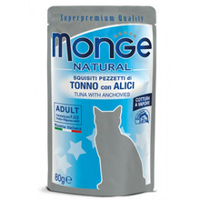 Märgtoit kassipoegadele Monge Natural tuunikala ja anšoovistega želees, 80 g