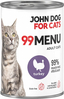 Märgtoit kassidele John Dog 99 Menu kalkuniga, 400 g