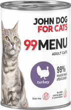 Märgtoit kassidele John Dog 99 Menu kalkuniga, 400 g