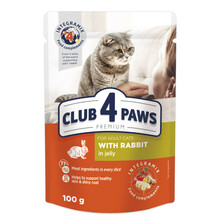 Konserv kassidele Club 4 Paws küülikuga, 100 g