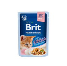 Märgtoit kassipoegadele Brit Premium Delicate Chicken for Kitten in Gravy, 85 g, 24 tk