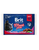 Märgtoit kassidele Brit Premium Cat Meat Plate, 4x100 g