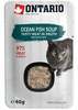 Märgtoit kassidele Ontario Cat Adult Ocean Fish Soup, 40 g