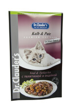 Märgtoit kassipoegadele Dr. Clauder's Veal & Turkey in Aspic, 100 g