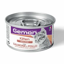 Kassipoegade märgtoit Gemon Mousse Kitten kanaliha ja lõhega, 85 g