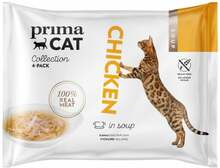 Märgtoit kassipoegadele PrimaCat Soups kanaga, 4 x 40 g