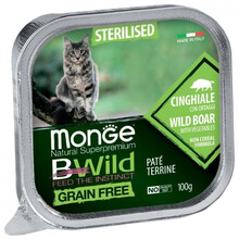 Kasside märgtoit Monge BWild Sterilised metssiga ja köögiviljad, 100 g