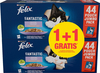 Märgtoit kassipoegadele Purina Felix Fantastic Selection of Flavors in Jelly, 44 x 85 g + 44 x 85 g tasuta