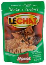 Kassikonserv LeChat Chunkies veiseliha ja köögiviljadega, 100 g