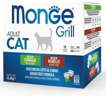 Kasside märgtoit Monge Grill küüliku ja lambaga, 12x85 g