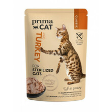 Kassikonserv PrimaCat Classic, kalkunilihaga kastmes, 85 g