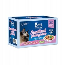 Märgtoit kassipoegadele Brit Premium by Nature Sterilised Plate, 12 x 85 g