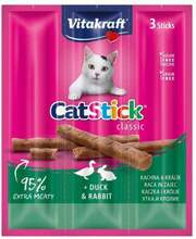 Vitakraft Cat Stick Mini küüliku ja pardi maitsega kassidele, 3x18g