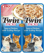 Inaba Twin tuunikala kana ja kammkarpidega puljongis, 2x40 g