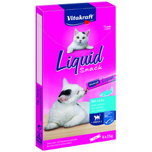 Vitakraft Liquid Snack kassimaius lõhega, 6x15g