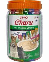 Inaba Churu Variety Tuna&Chicken maius kassidele, 50x14 g