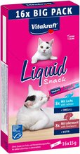 Vitakraft Liquid Snack kassidele maks ja lõhe, 16x15g