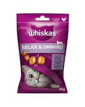 WHISKAS Relax & Relieve maius kassidele kanaga, 45 g