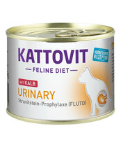 Märgtoit kassidele Kattovit Feline Diet Urinary vasikalihaga, 185 g