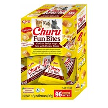 Inaba Churu Fun Bites maius kassidele, kana, tuunikala ja juust, 8x12 g