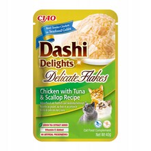 Inaba Dashi Delights Delicate Flakes kana, tuunikala ja kammkarp, 40g