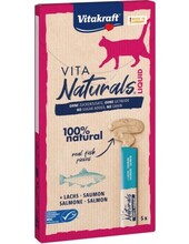 Vitakraft Vita Naturals Liquid Salmon kassimaius, 5 x 15g