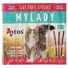 Maiustus kassidele Antos Mylady Soft Sticks, lambaliha/kalkuniliha, 6 tk