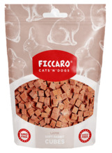 Ficcaro pehmed küülikuliha kuubikute maiuspalad koertele ja kassidele, 100 g