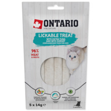 Maius kassidele Ontario Lickable Treats tuunikala ja krevettidega, 5x14 g