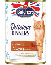 Konserv kassidele Butcher's Delicious Dinners ulukilihaga želees, 400g