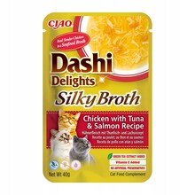 Inaba Dashi Delights Silky Broth kana, tuunikala ja lõhega, 40g