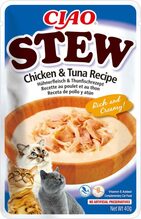 Inaba Ciao Stew kanaliha ja tuunikala roog kassidele, 40 g