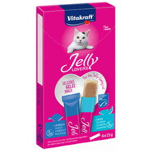 Vitakraft Jelly Lovers kasside maius lõhe ja lestaga, 6x15 g